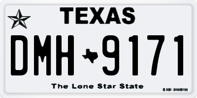TX license plate DMH9171