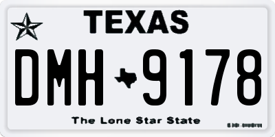 TX license plate DMH9178