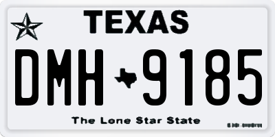 TX license plate DMH9185