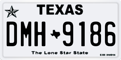TX license plate DMH9186
