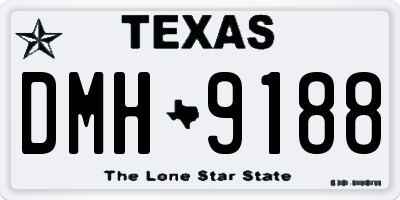 TX license plate DMH9188