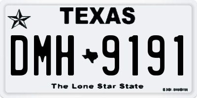 TX license plate DMH9191
