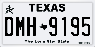 TX license plate DMH9195