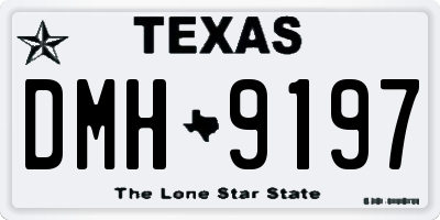 TX license plate DMH9197