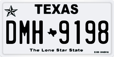 TX license plate DMH9198