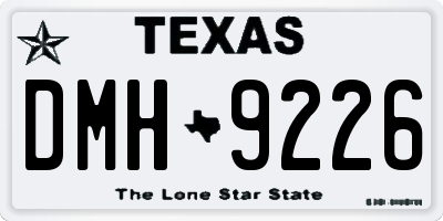 TX license plate DMH9226