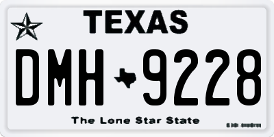 TX license plate DMH9228