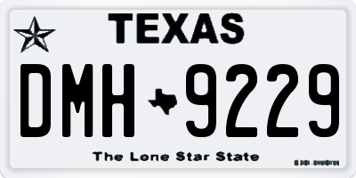 TX license plate DMH9229