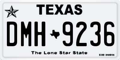 TX license plate DMH9236