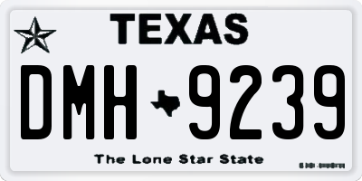 TX license plate DMH9239