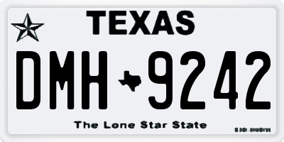 TX license plate DMH9242