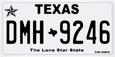 TX license plate DMH9246