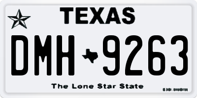 TX license plate DMH9263