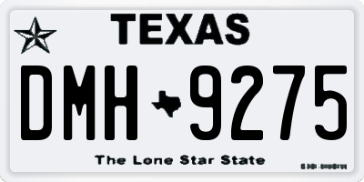 TX license plate DMH9275