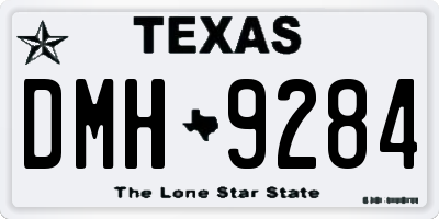 TX license plate DMH9284