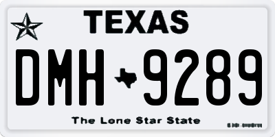 TX license plate DMH9289