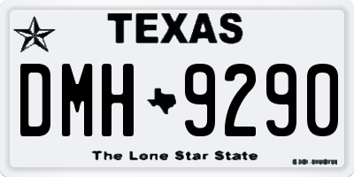 TX license plate DMH9290