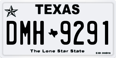 TX license plate DMH9291