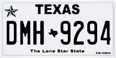 TX license plate DMH9294