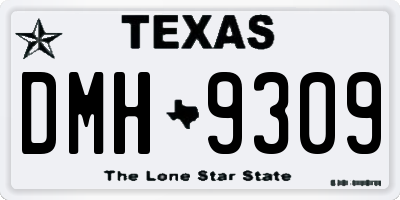 TX license plate DMH9309