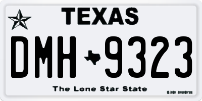 TX license plate DMH9323