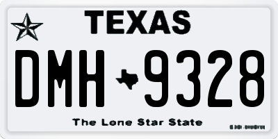 TX license plate DMH9328