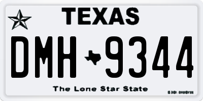 TX license plate DMH9344