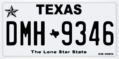 TX license plate DMH9346