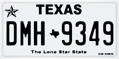 TX license plate DMH9349