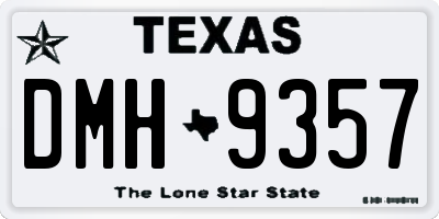 TX license plate DMH9357