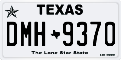 TX license plate DMH9370