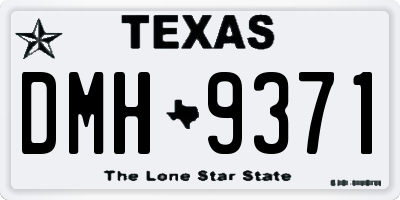 TX license plate DMH9371