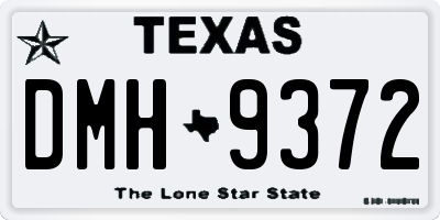 TX license plate DMH9372