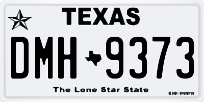 TX license plate DMH9373