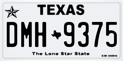 TX license plate DMH9375