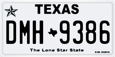 TX license plate DMH9386