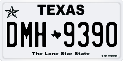TX license plate DMH9390