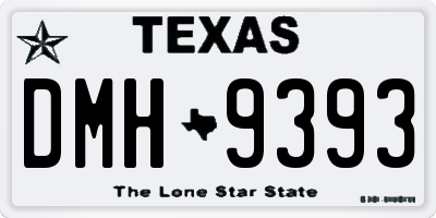 TX license plate DMH9393