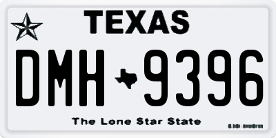 TX license plate DMH9396