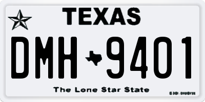 TX license plate DMH9401