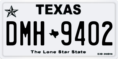 TX license plate DMH9402
