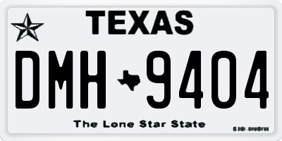 TX license plate DMH9404