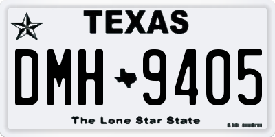 TX license plate DMH9405