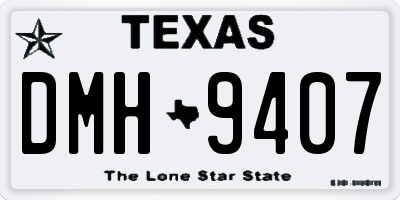 TX license plate DMH9407