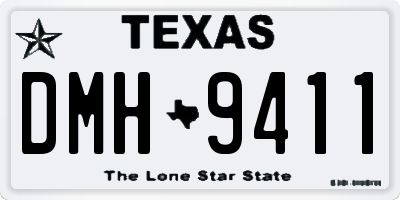 TX license plate DMH9411