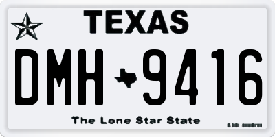 TX license plate DMH9416