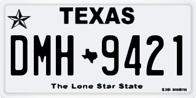 TX license plate DMH9421