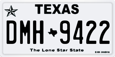TX license plate DMH9422