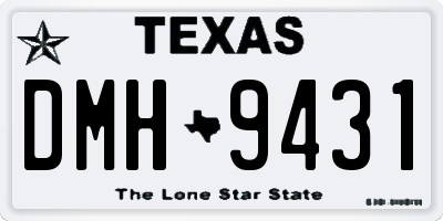 TX license plate DMH9431