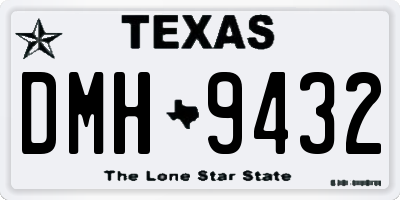 TX license plate DMH9432